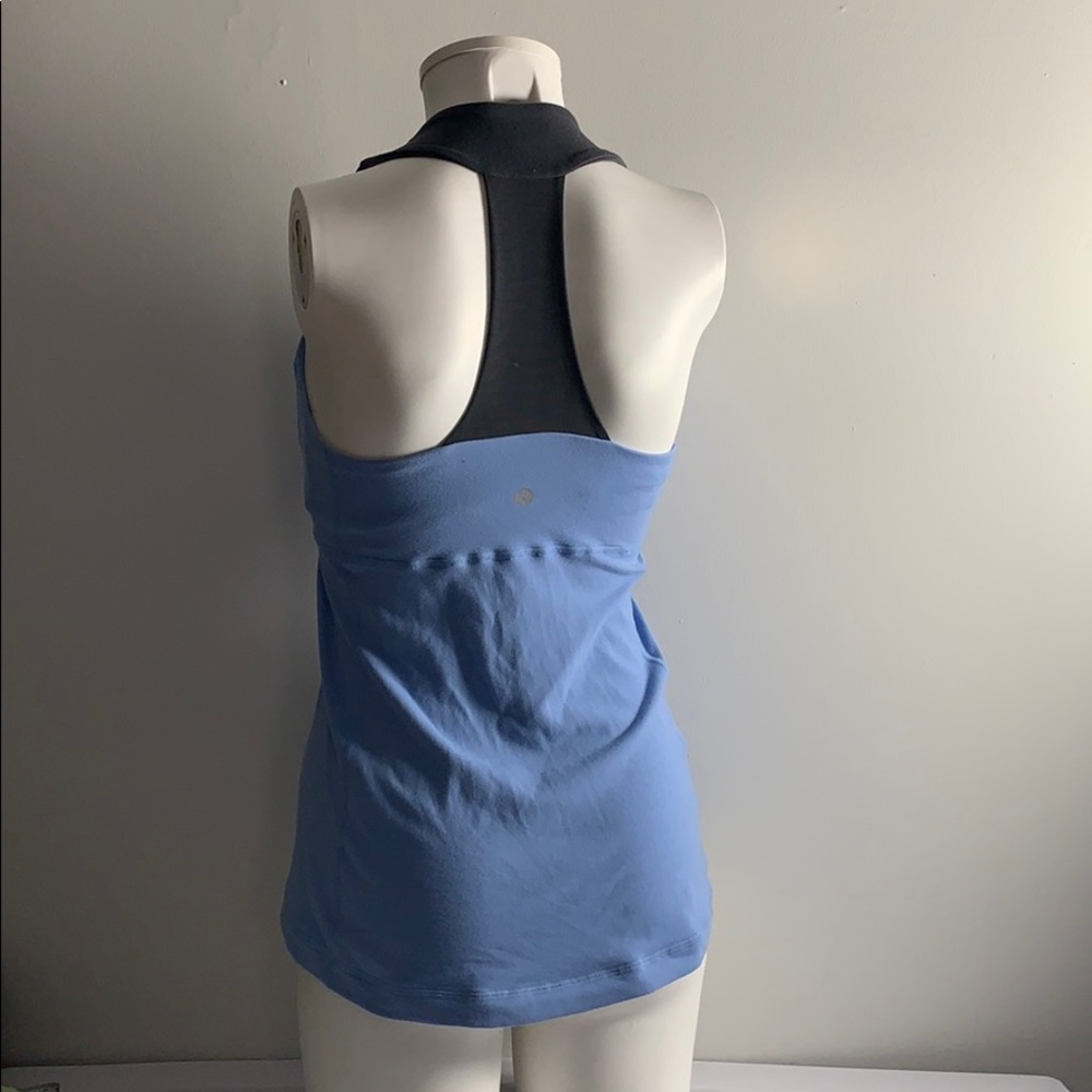 Lululemon Scoop Neck Tank Top Sz 6 Light Blue/Grey . - Picture 3 of 8